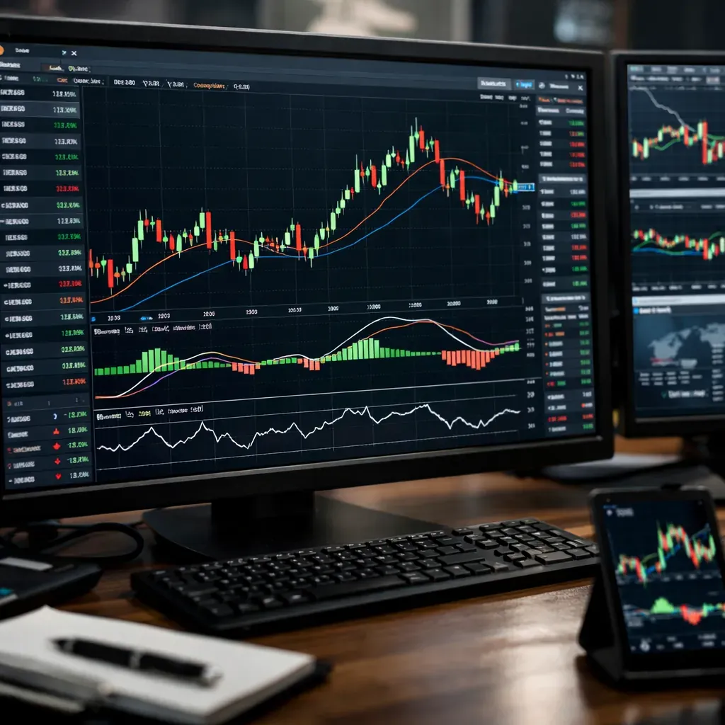 Data visualization dashboard showing market trends