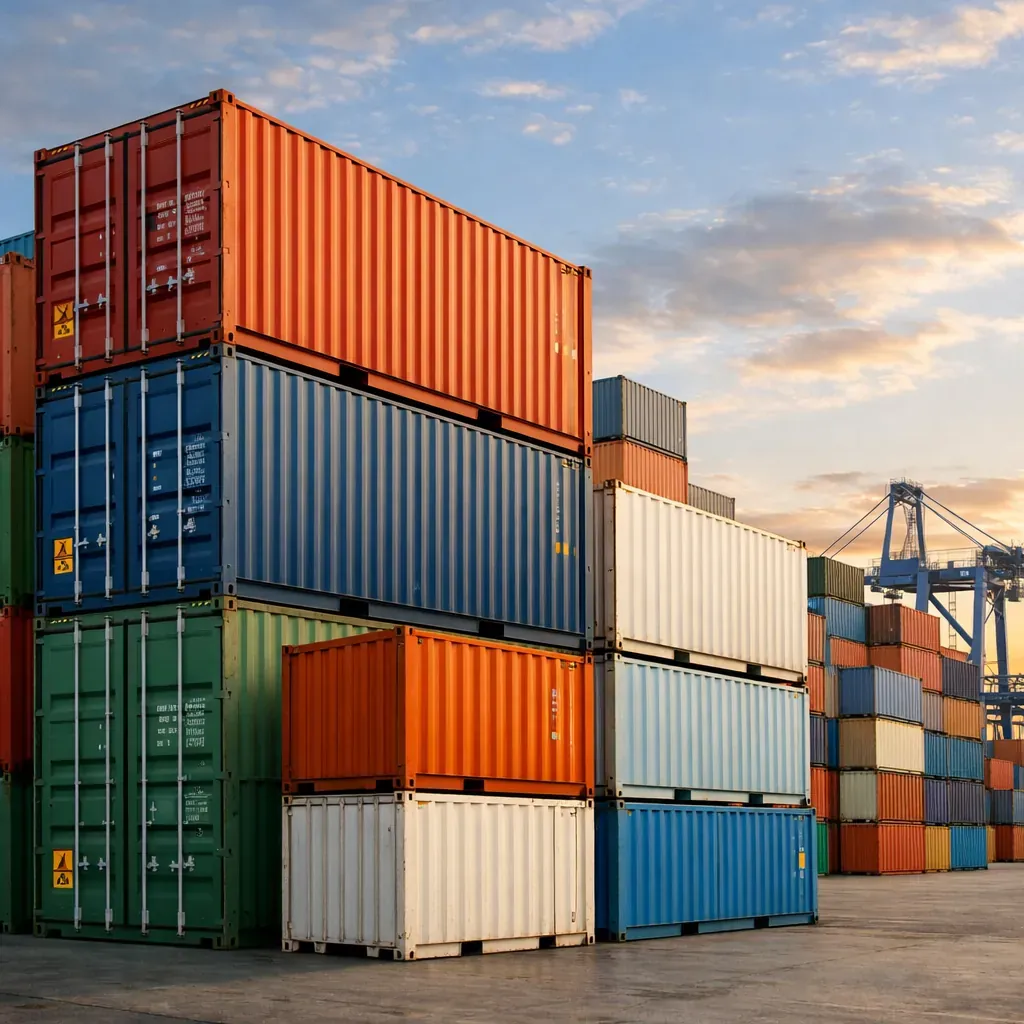 Logistics shipping containers