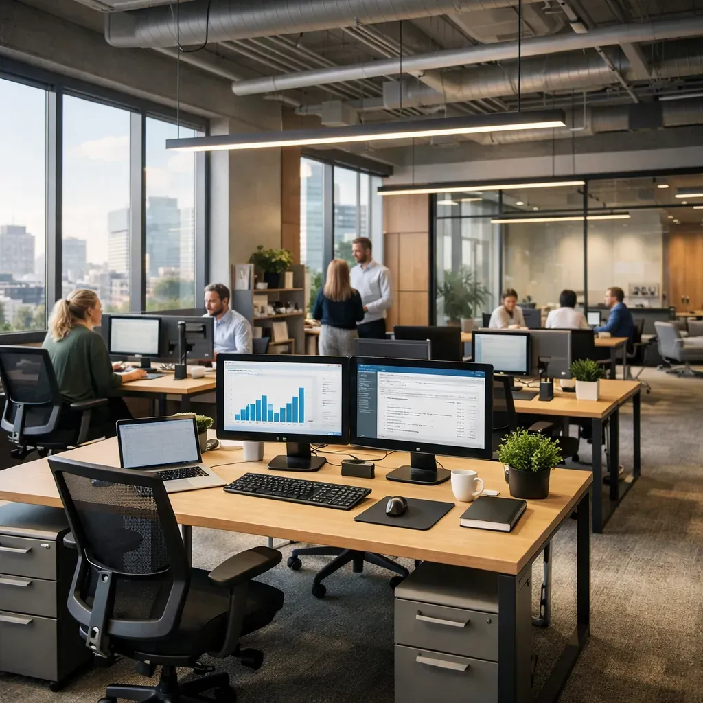 Modern office environment