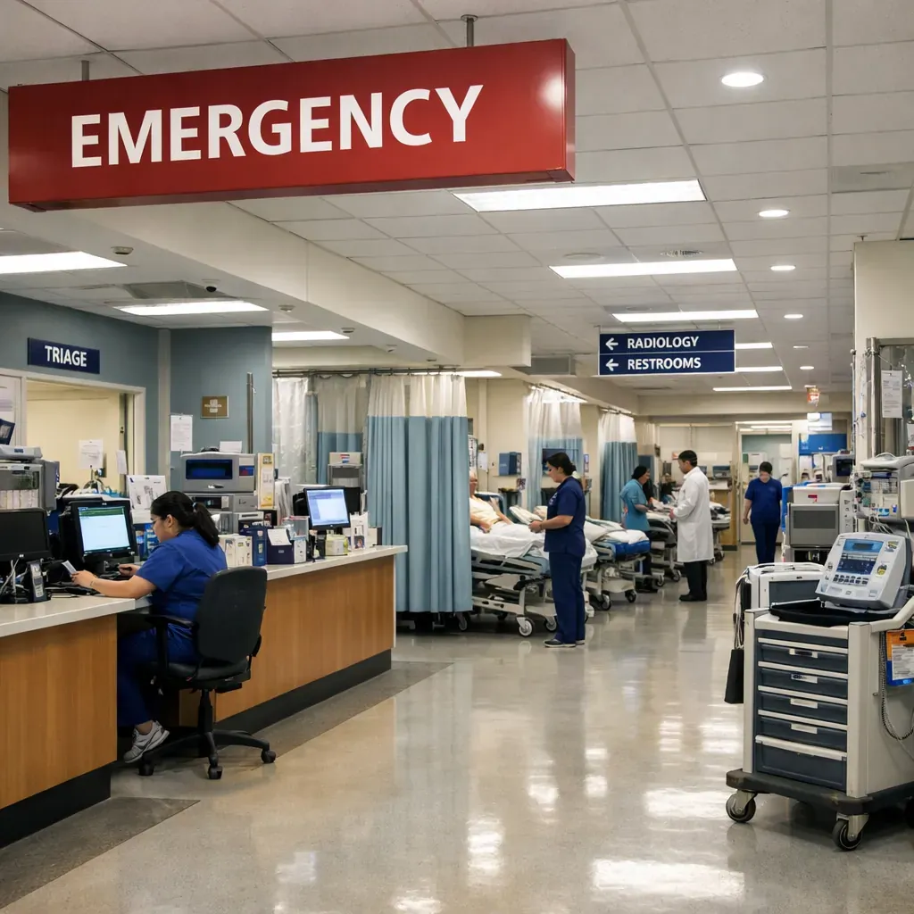 Hospital emergency department interior