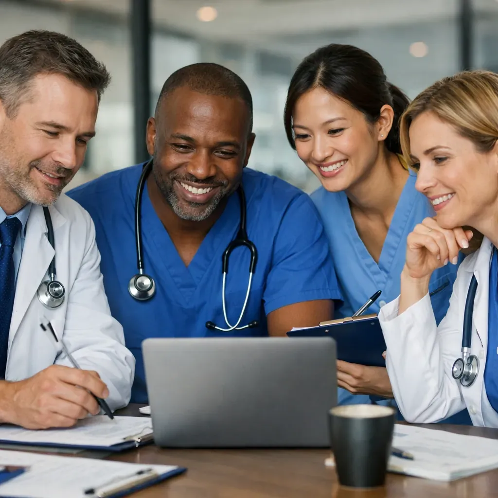Healthcare professionals collaborating