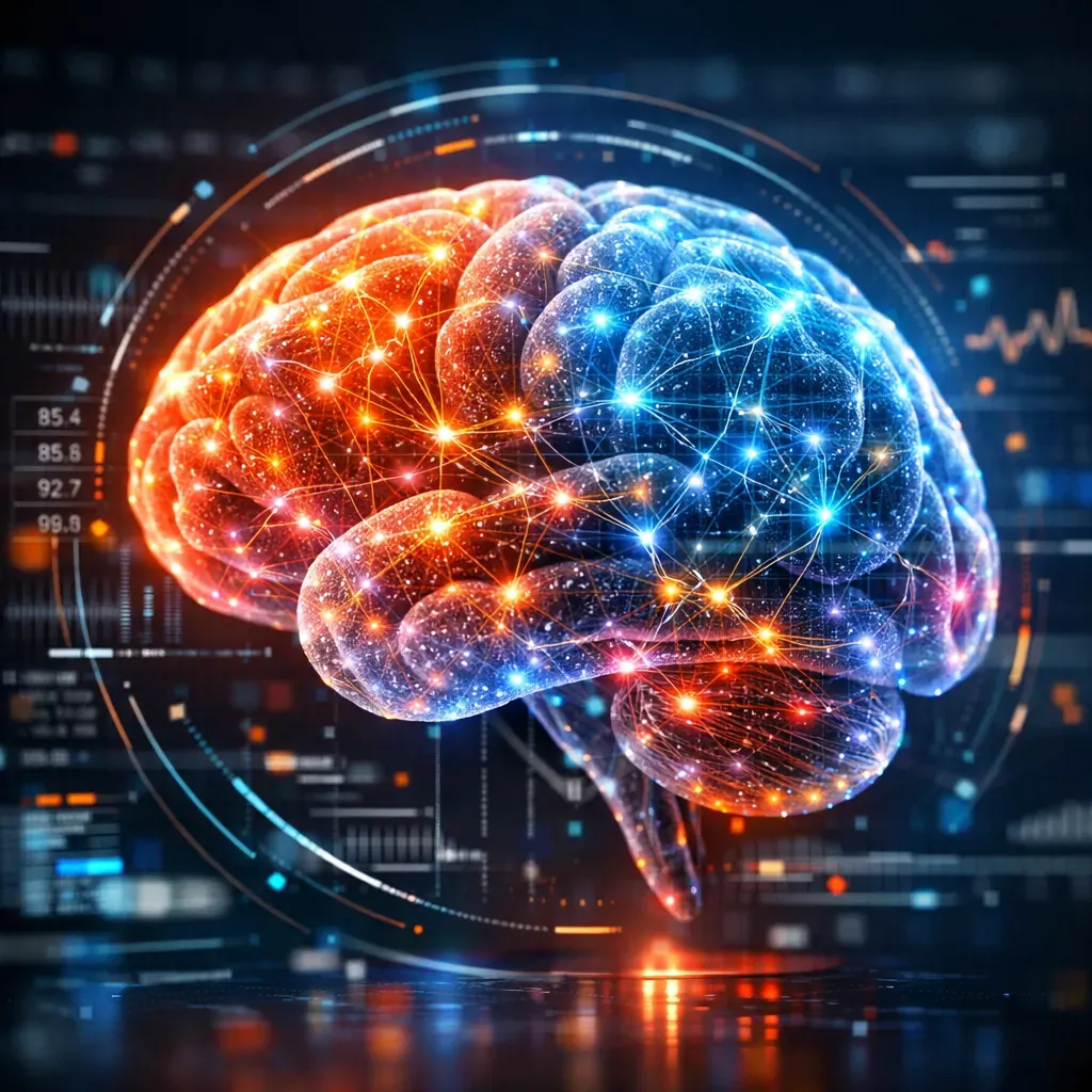 Abstract brain scan representation