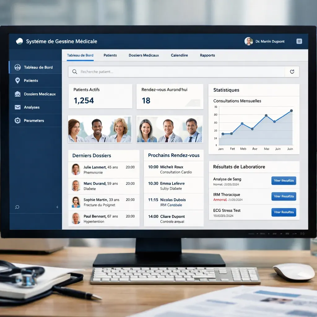 EHR Dashboard screen view