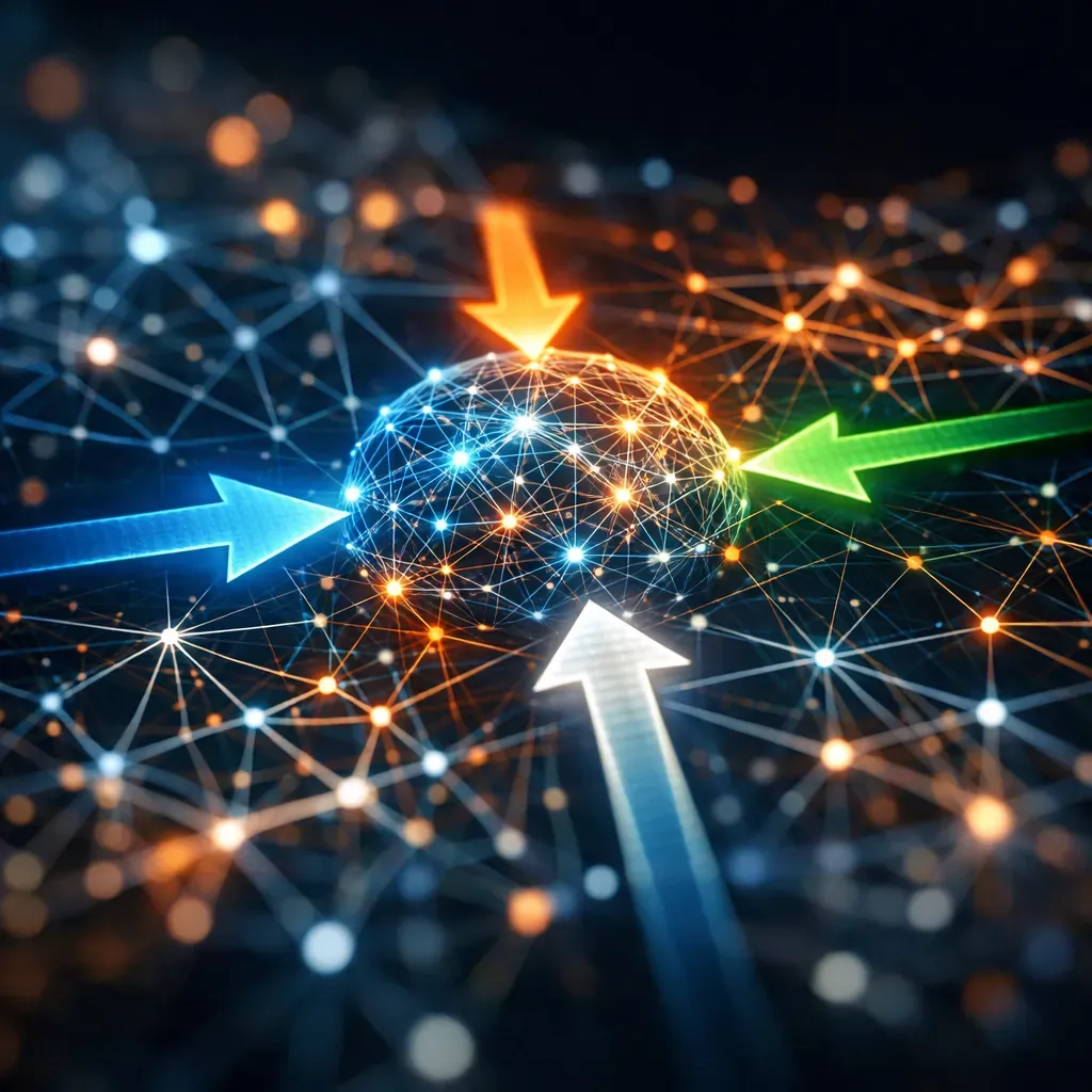 Abstract digital network representing interoperability