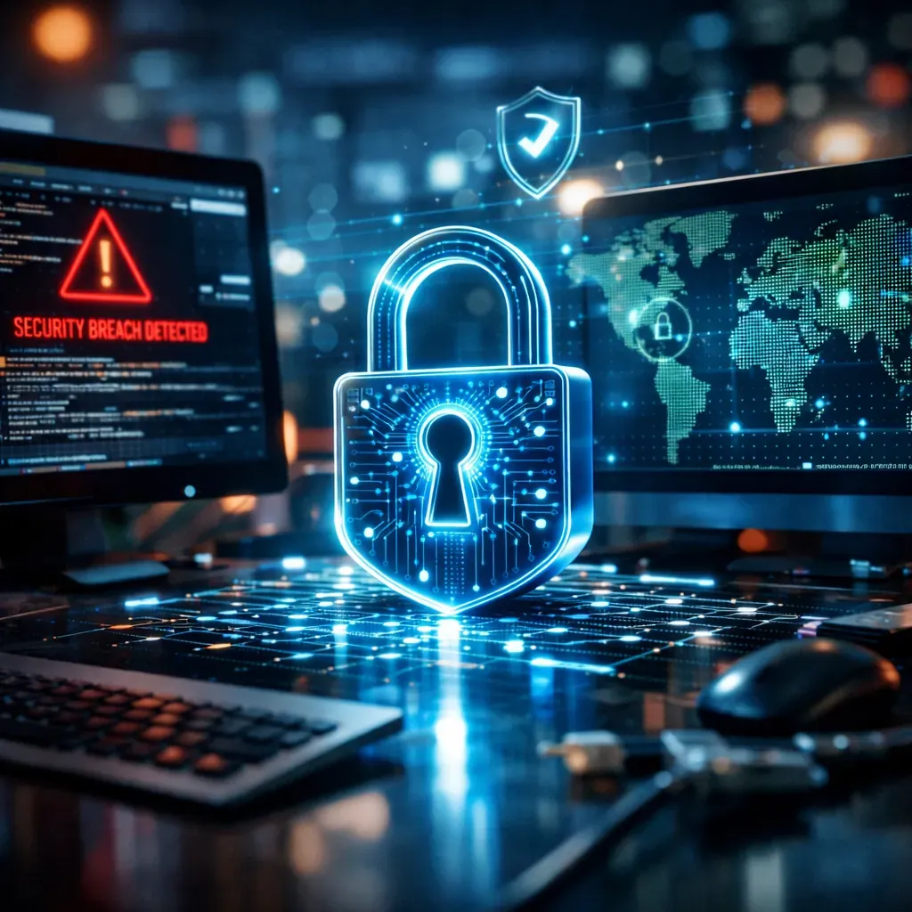 Cyber security tech abstract