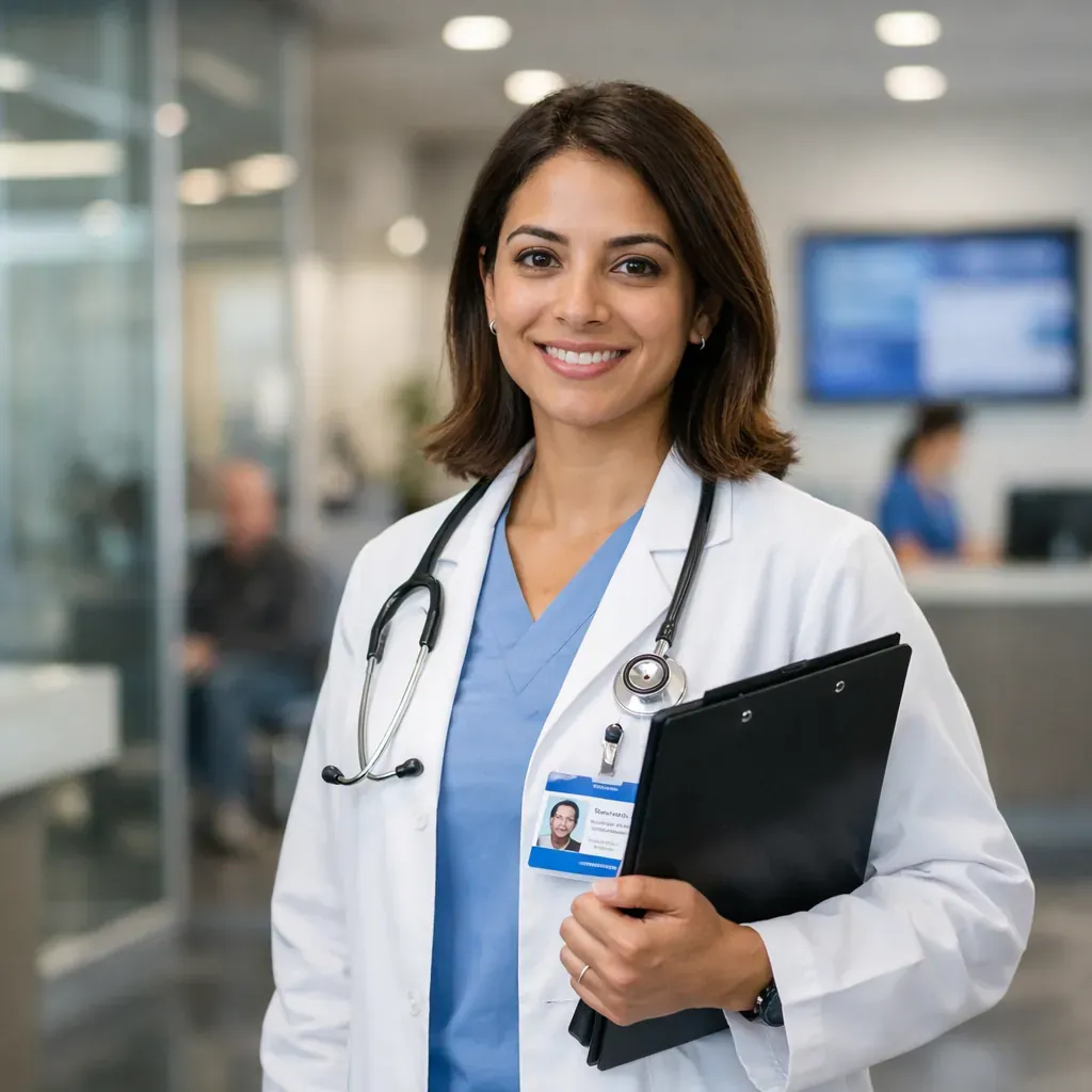 Healthcare professional in modern setting