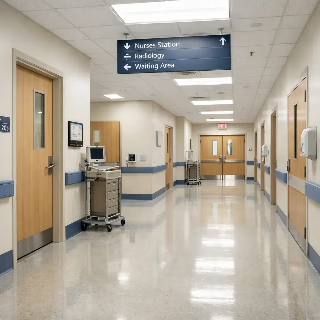 Modern clinic waiting area