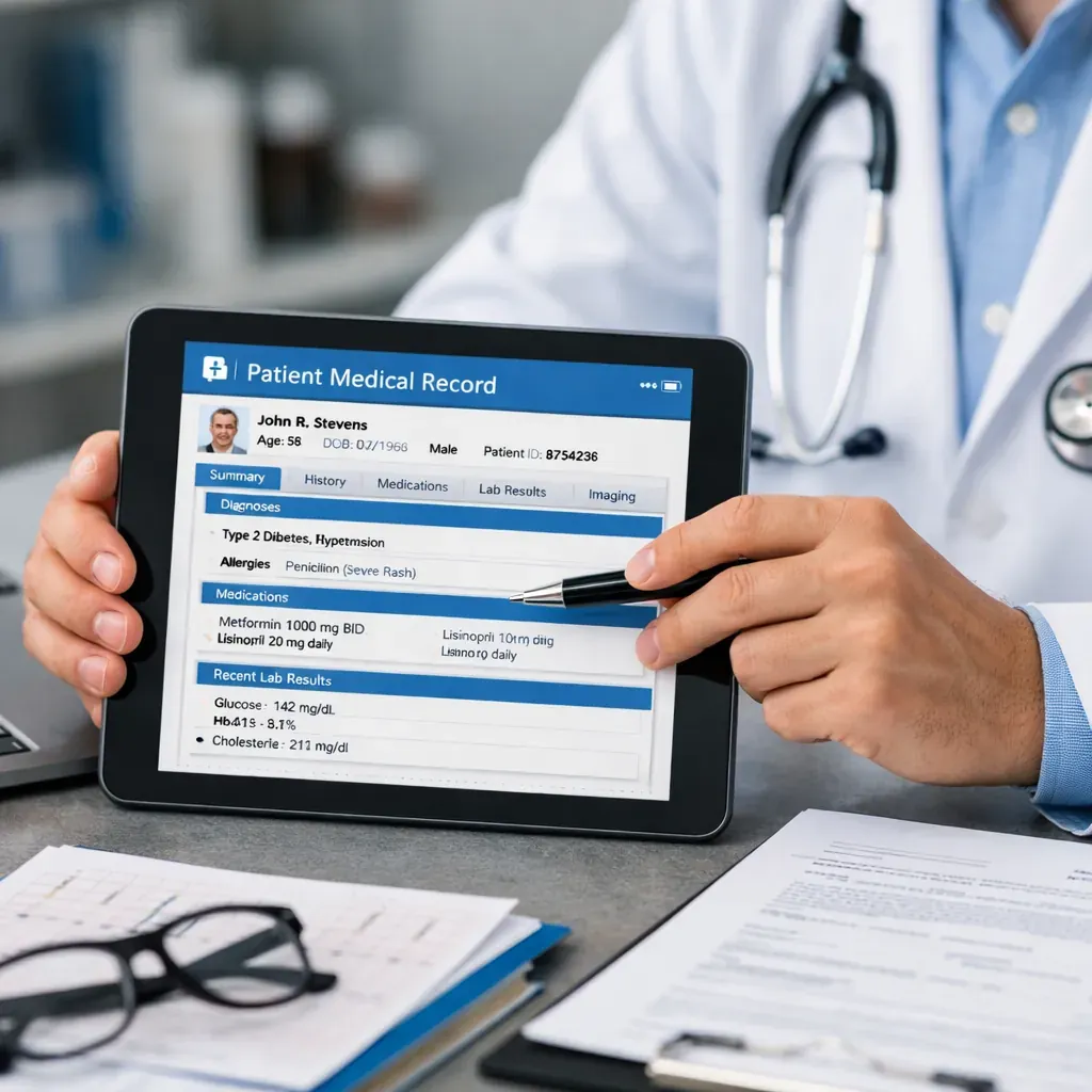 Digital medical records review