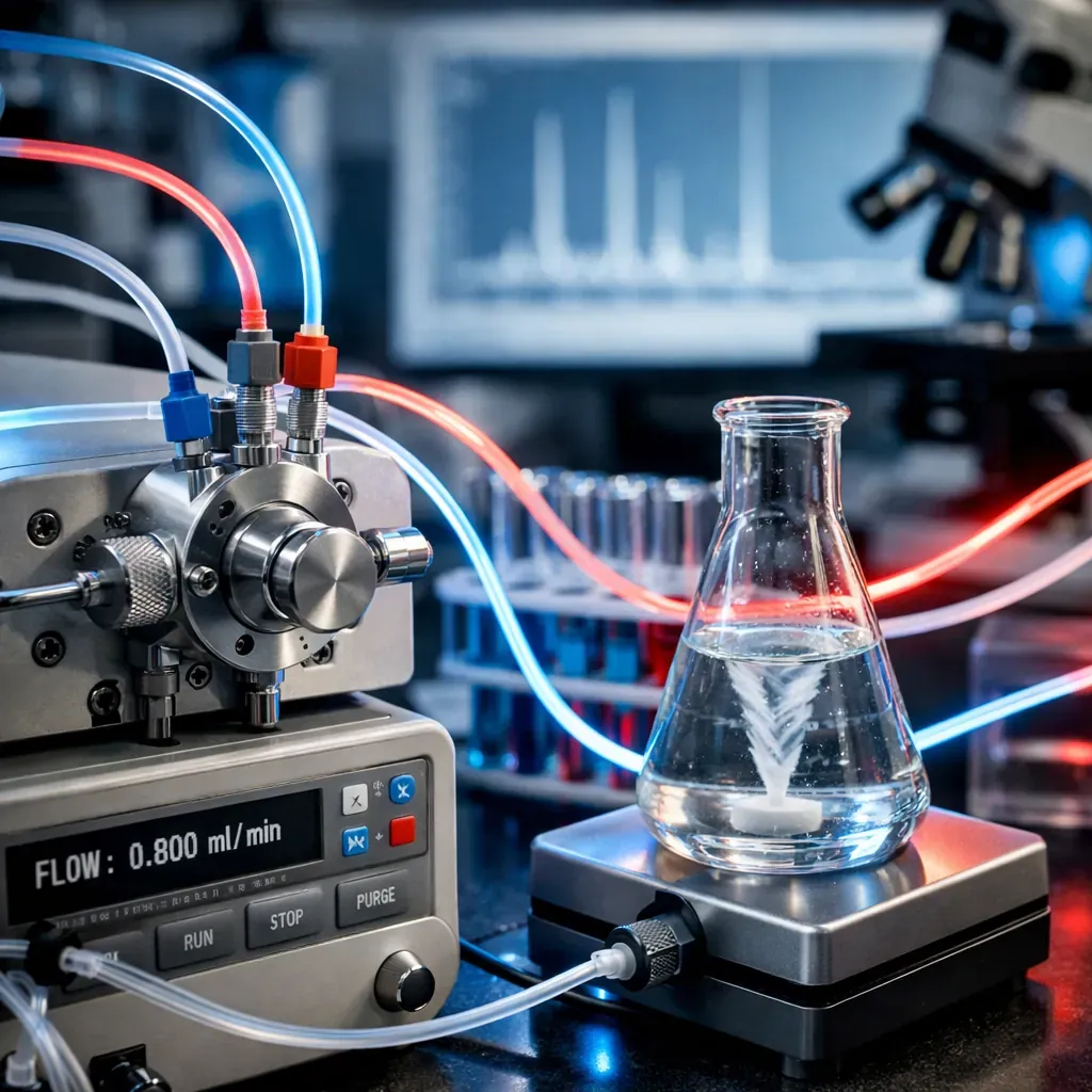 Laboratory testing equipment signifying precise pathways