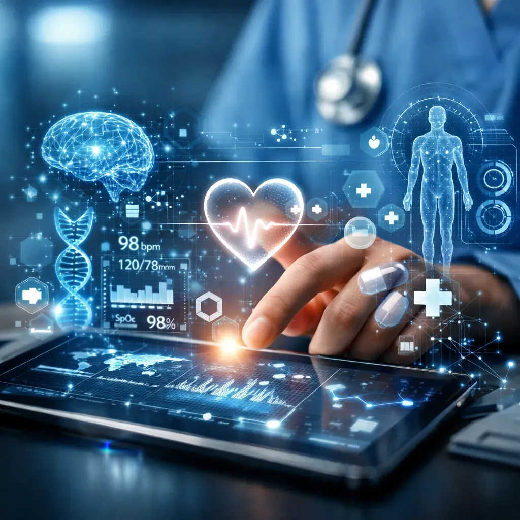 Abstract representation of digital health technology