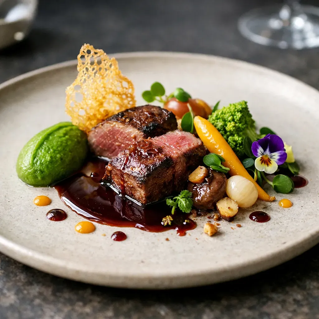 Beautifully plated culinary creation