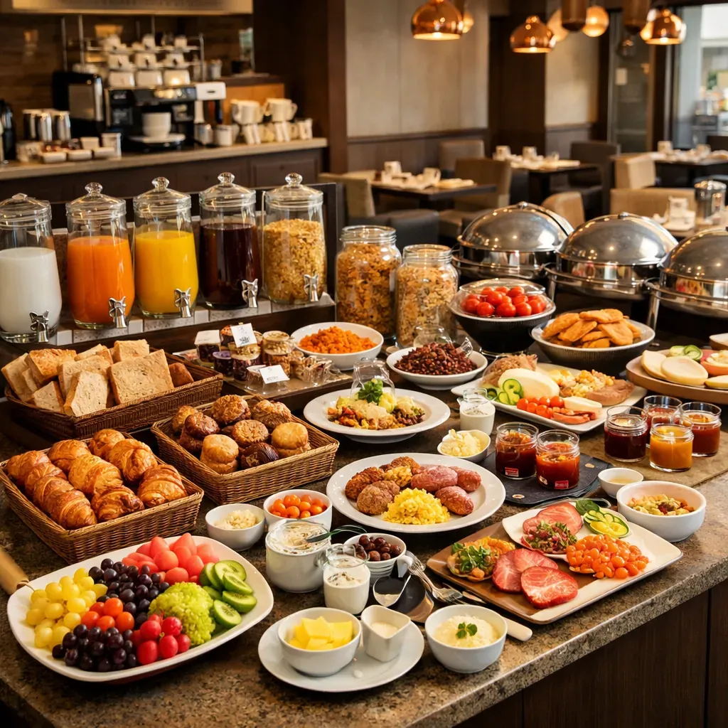 Hotel breakfast setup