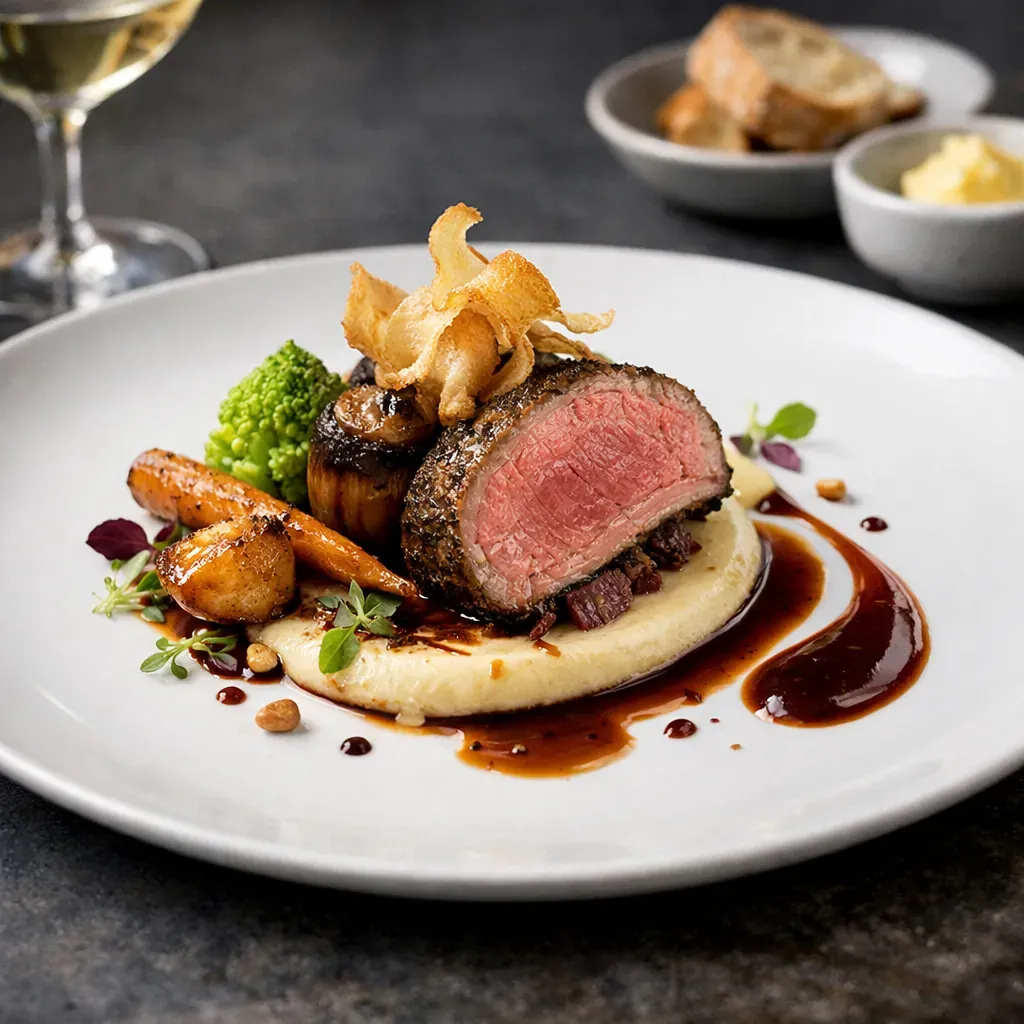 Gourmet plated dish
