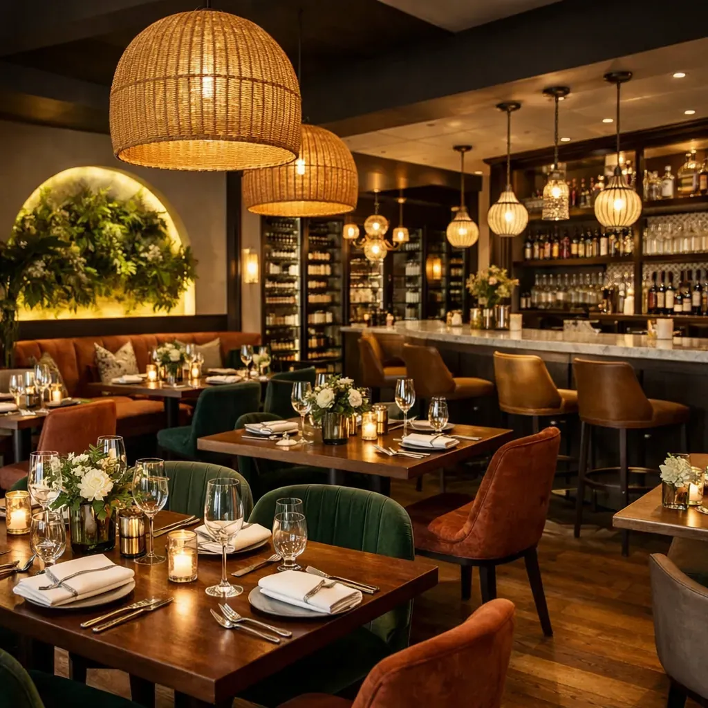 Beautifully styled restaurant interior