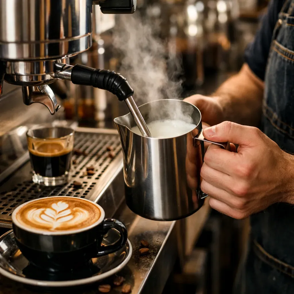 Cafe coffee preparation