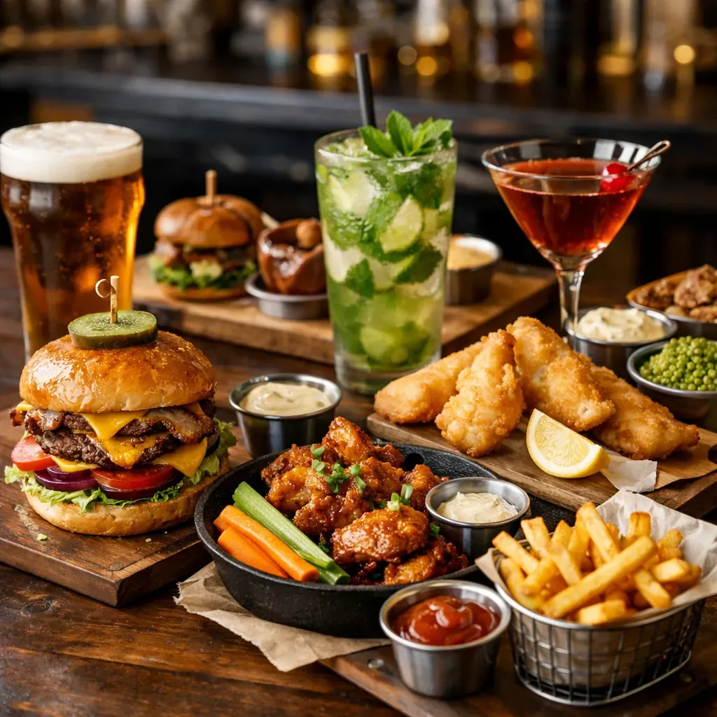 Gastropub food and drinks