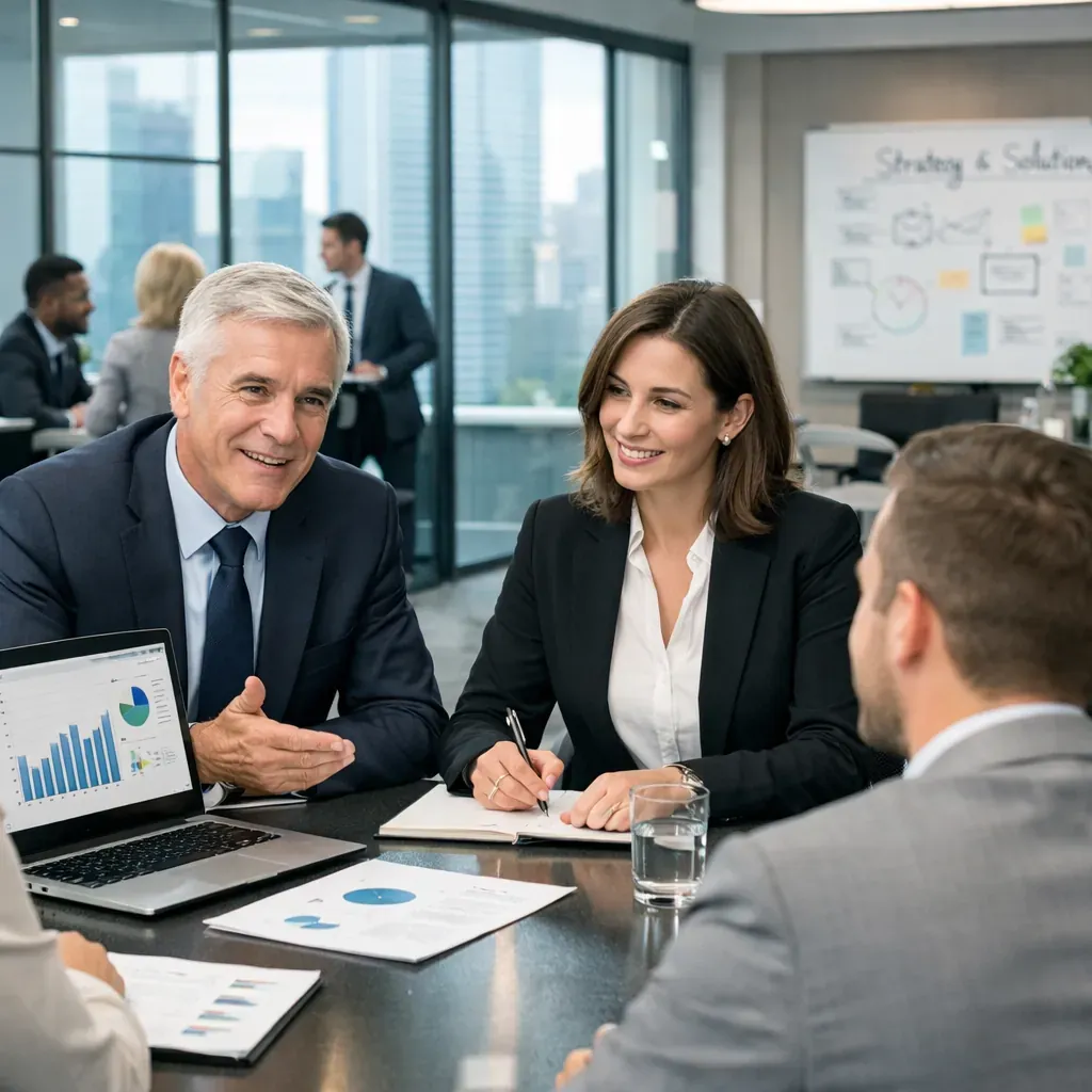 Modern corporate office environment indicating professional consulting