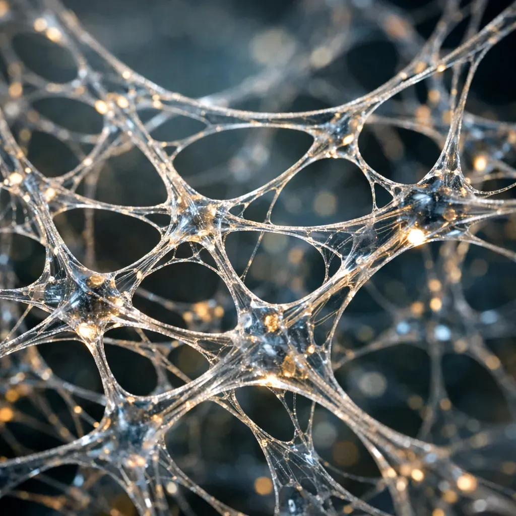 Abstract organic mesh representing network