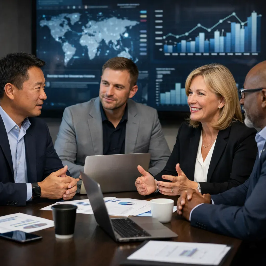 Technology executives in a meeting
