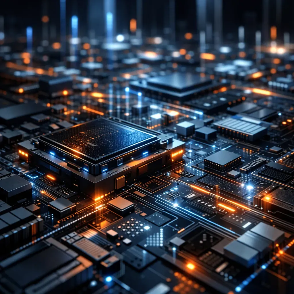 Abstract tech rendering