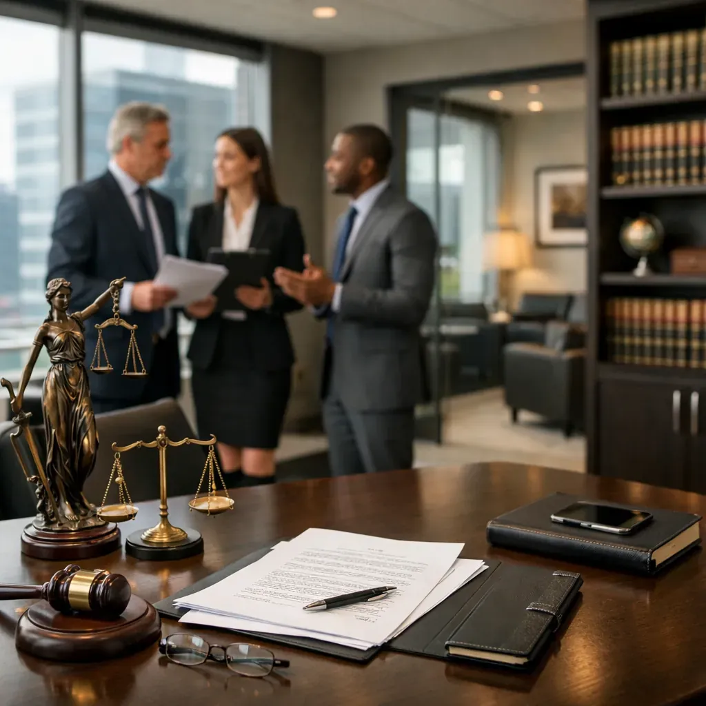 Corporate law office environment