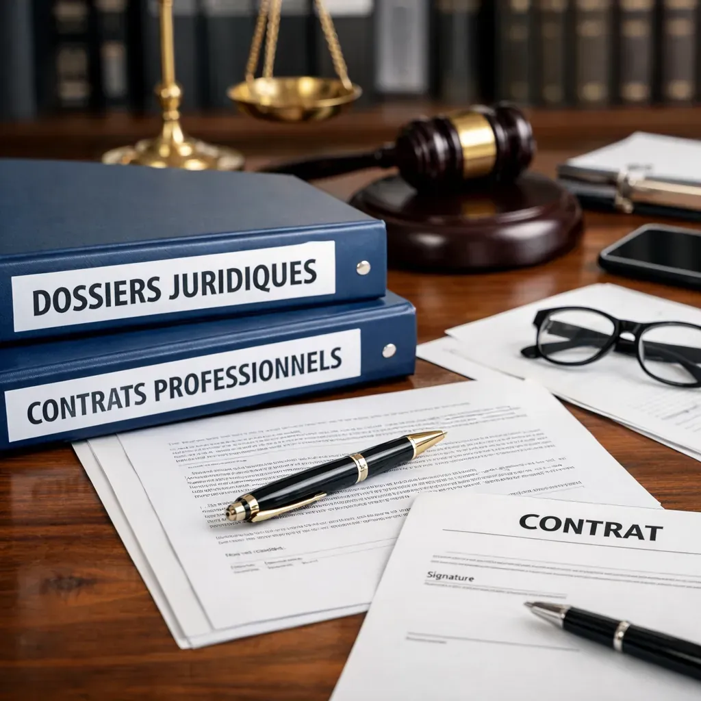 Legal documents and contracts on a desk