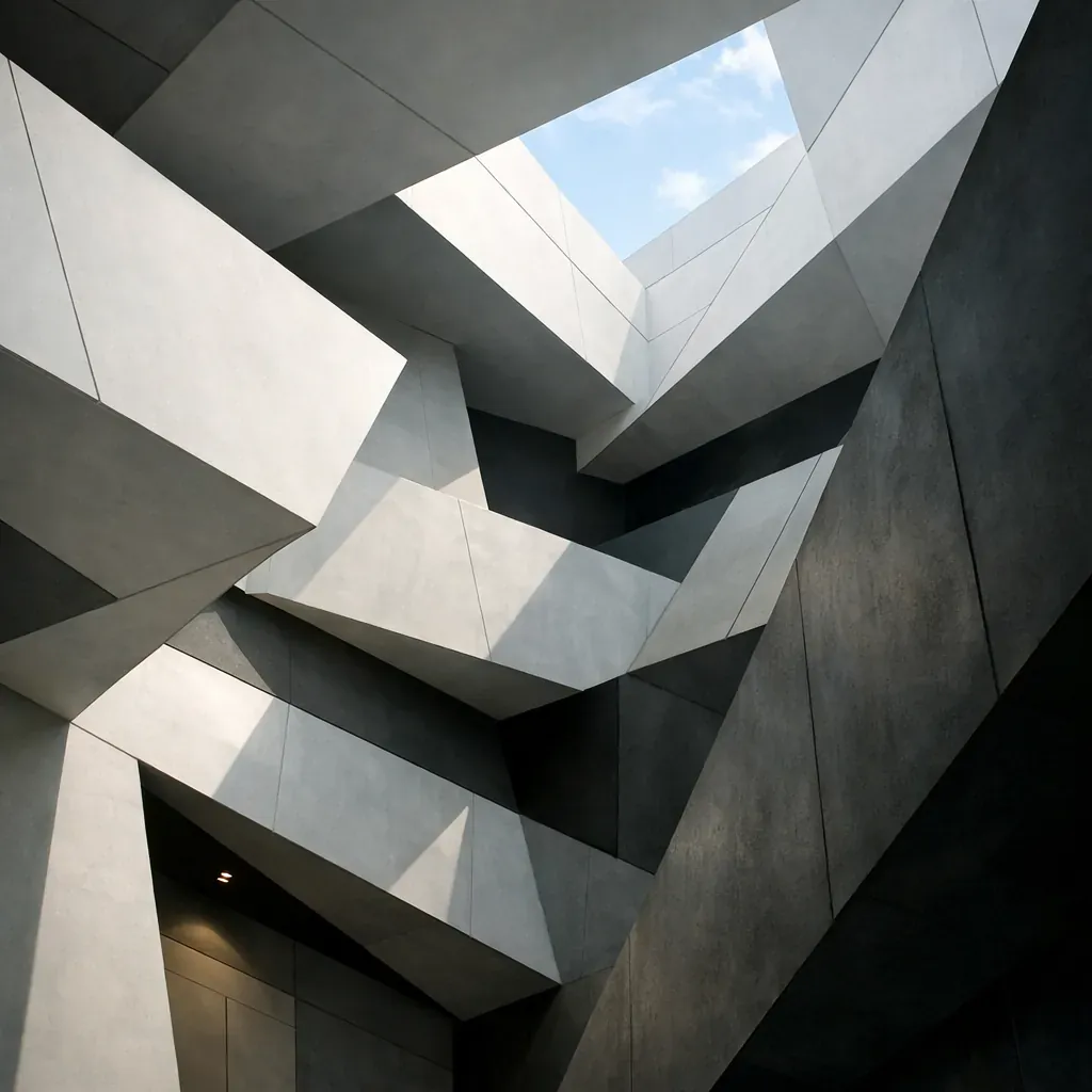 Abstract architectural geometric structure