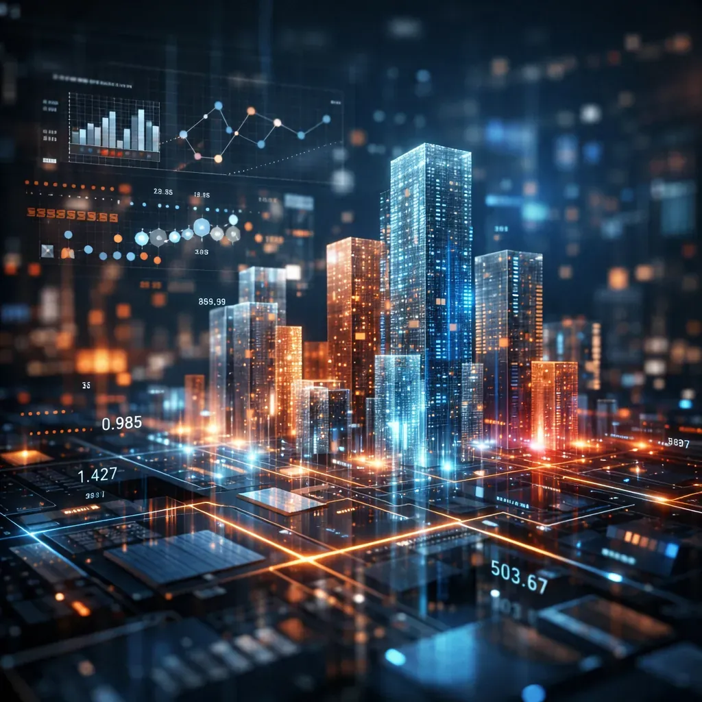 Abstract data architecture visualization