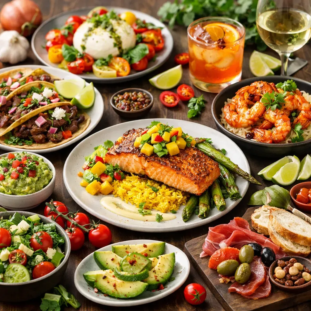 Vibrant food presentation