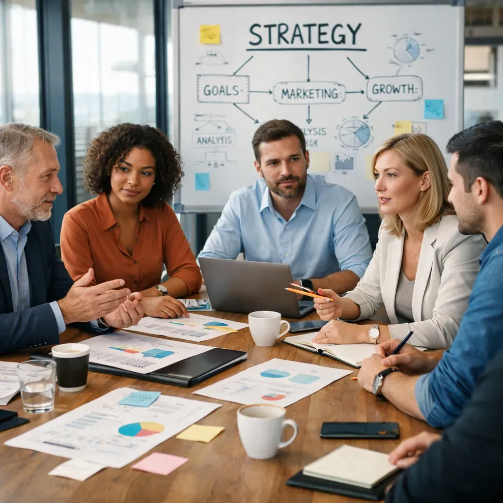 Team strategy meeting