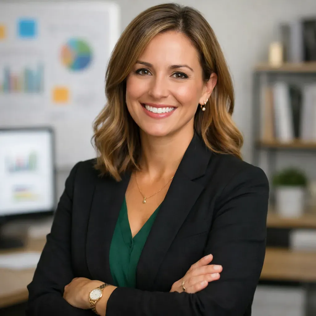 Professional portrait of a marketing strategist smiling