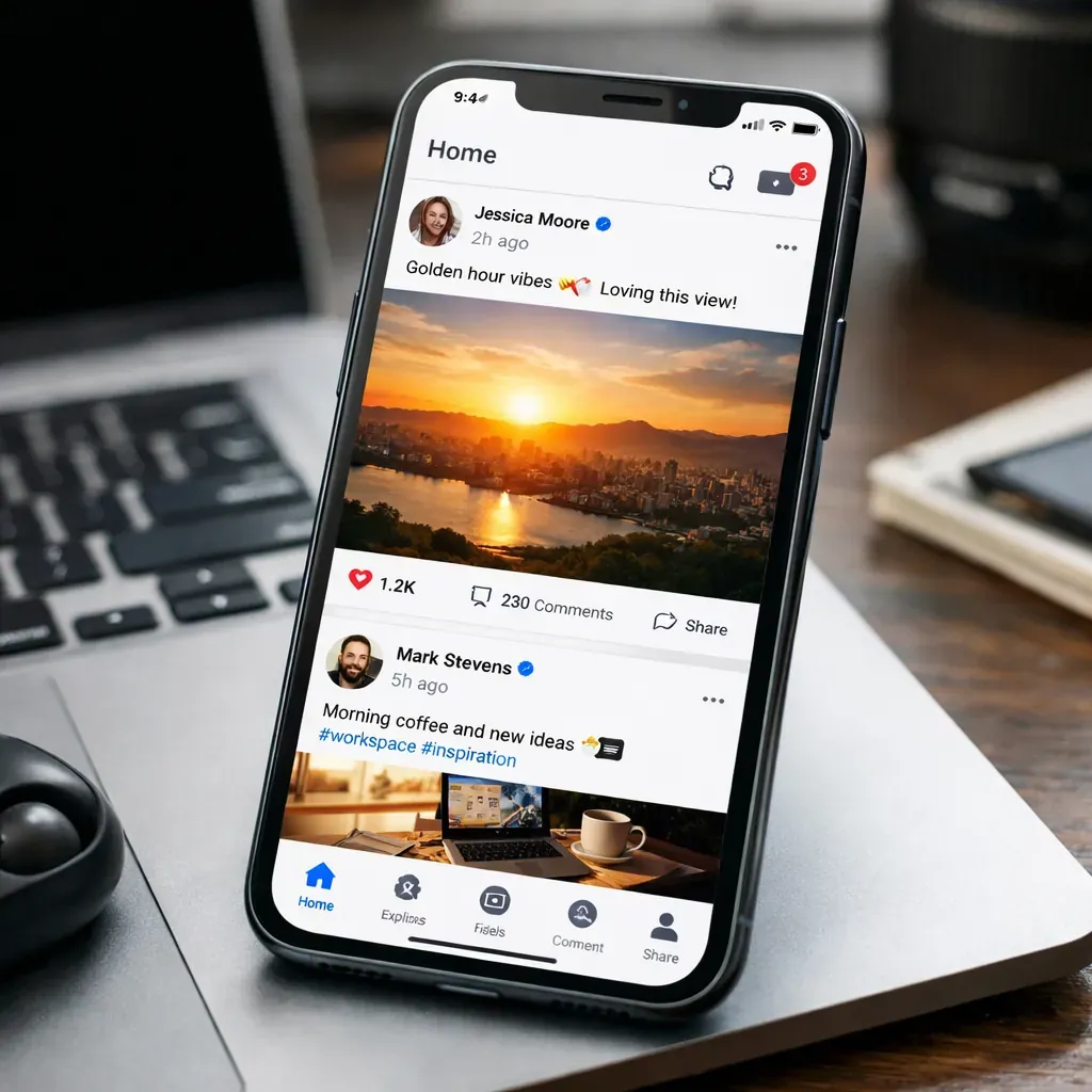 Social media application interface