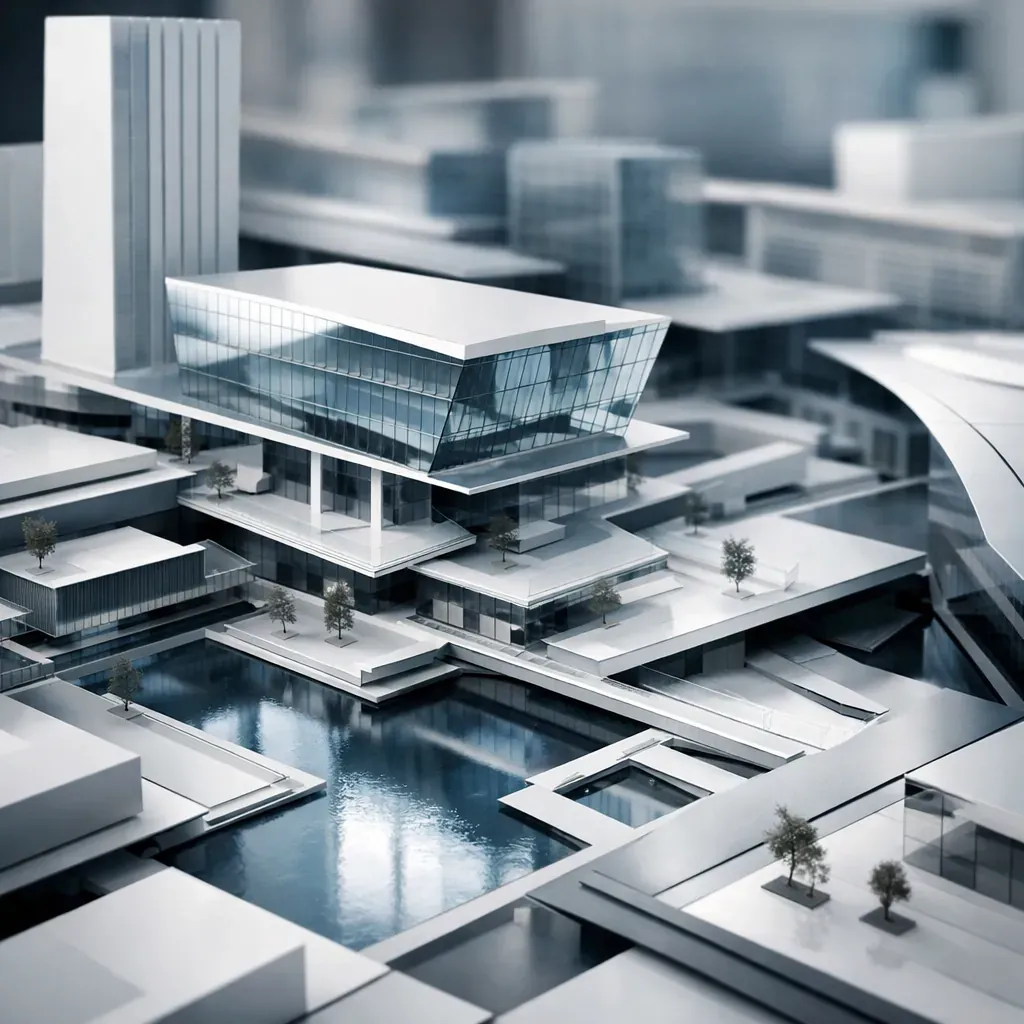 Abstract corporate architectural layout representing structure