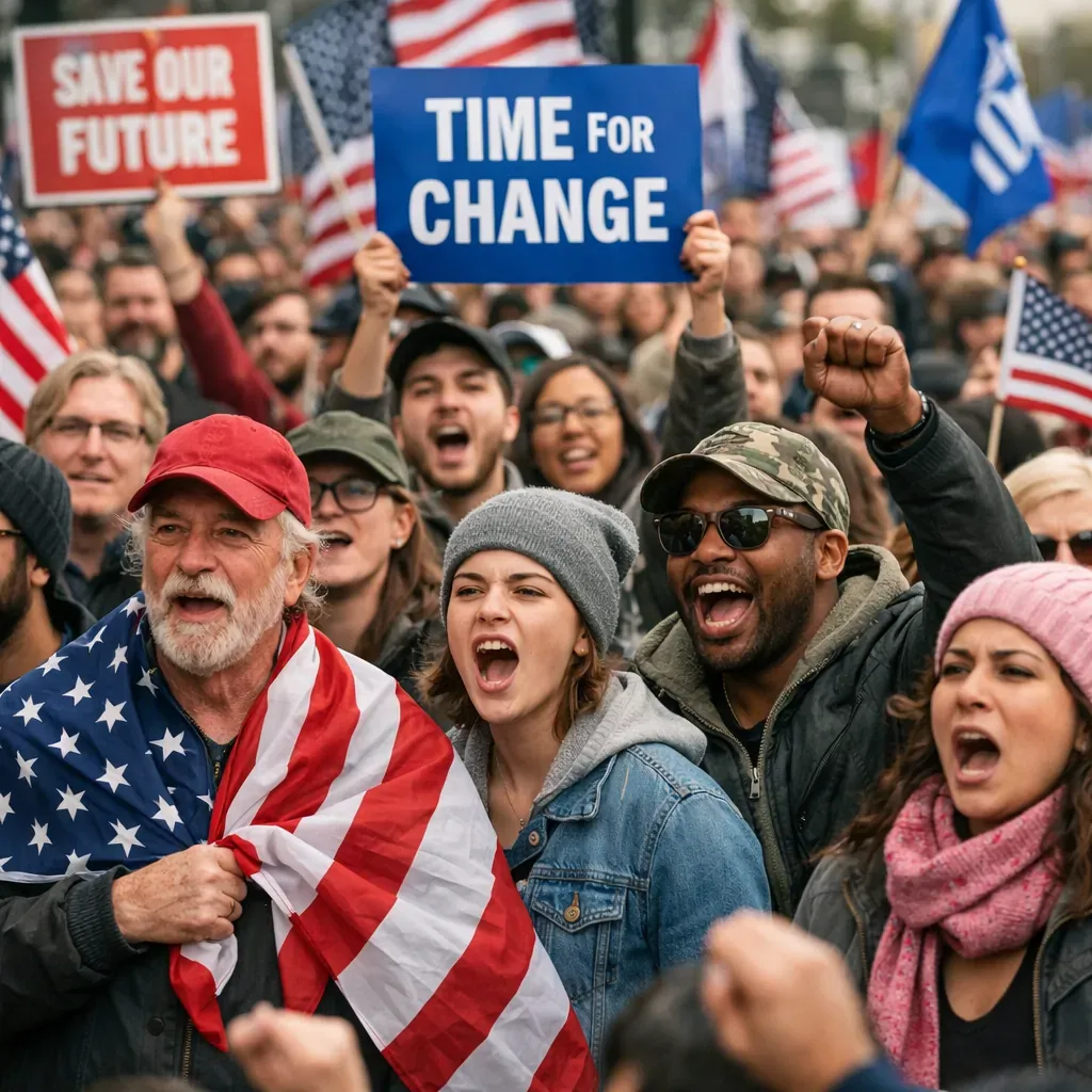 Crowd at a political or social rally