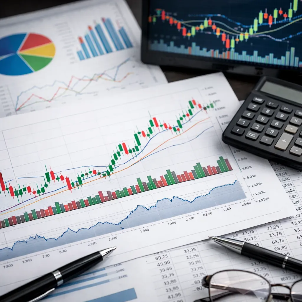 Stock market ticker abstract