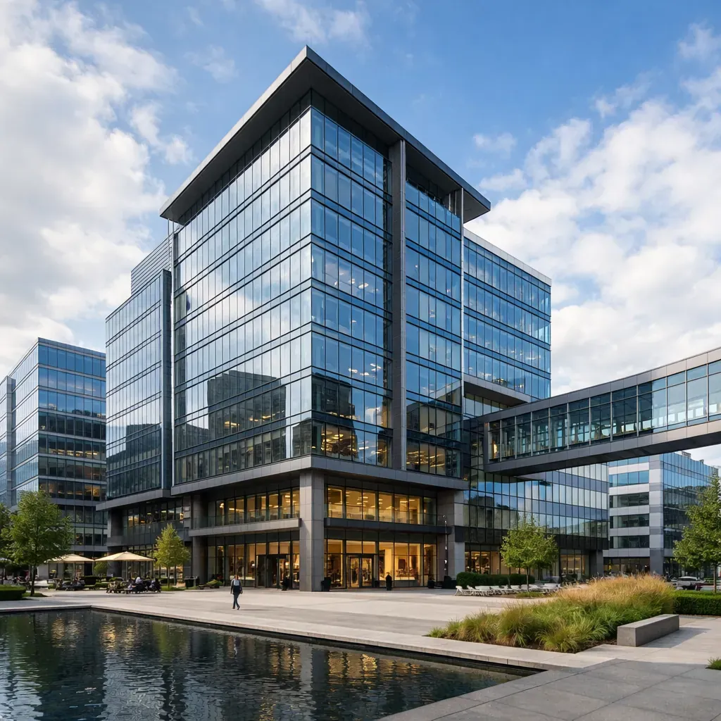 Modern corporate office building architecture