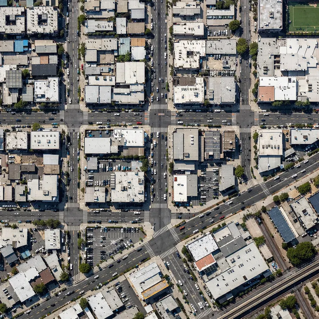 Urban grid pattern