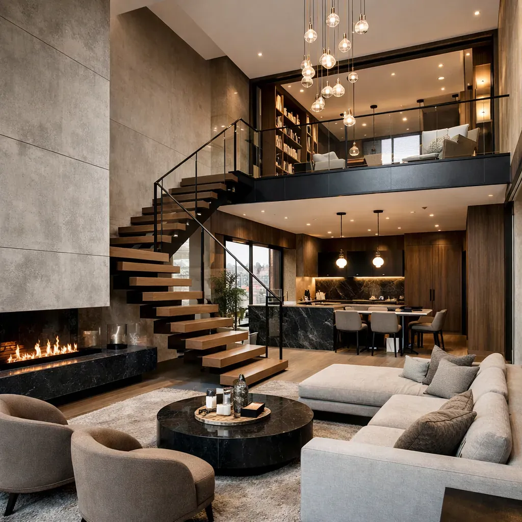 Modern luxury loft interior architecture