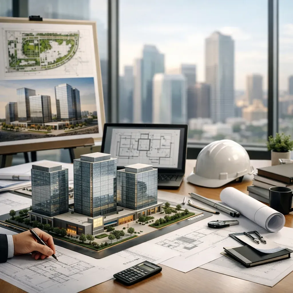 Professional real estate building concept