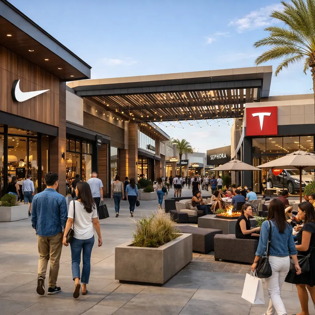 Modern open air retail center