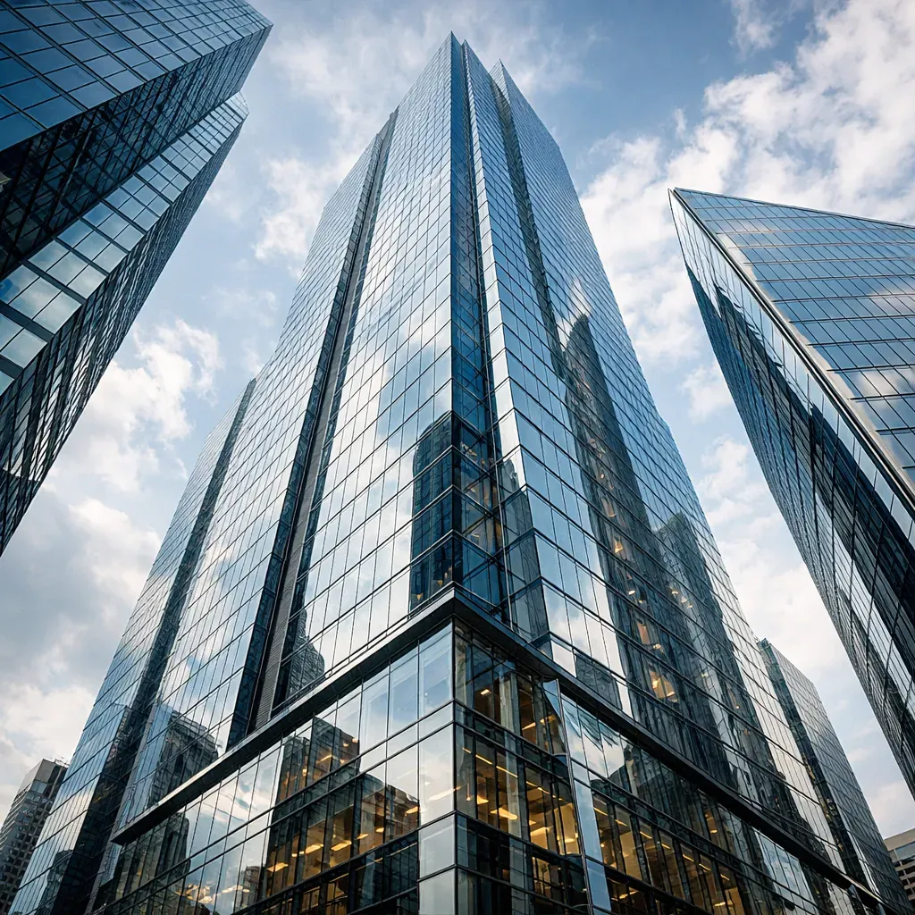 Modern glass skyscraper architecture