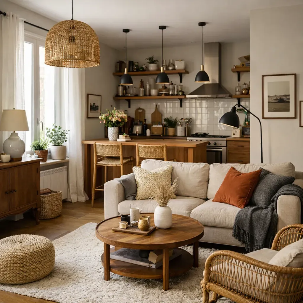 Urban micro-apartment interior