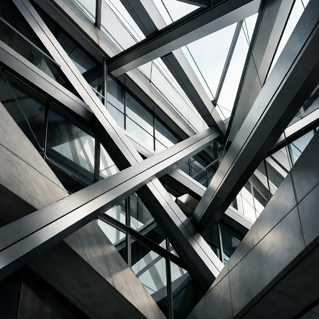 Abstract architectural structural lines