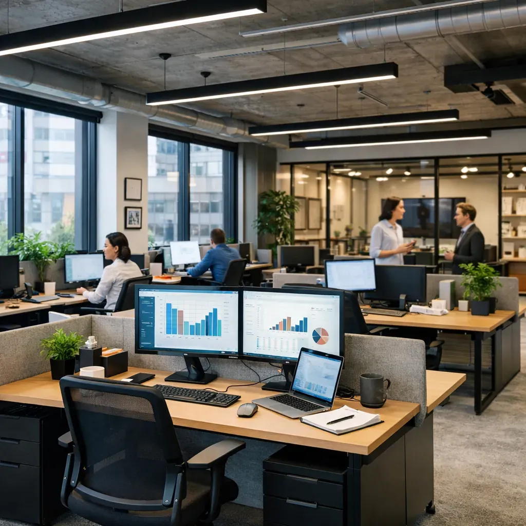 Modern office environment