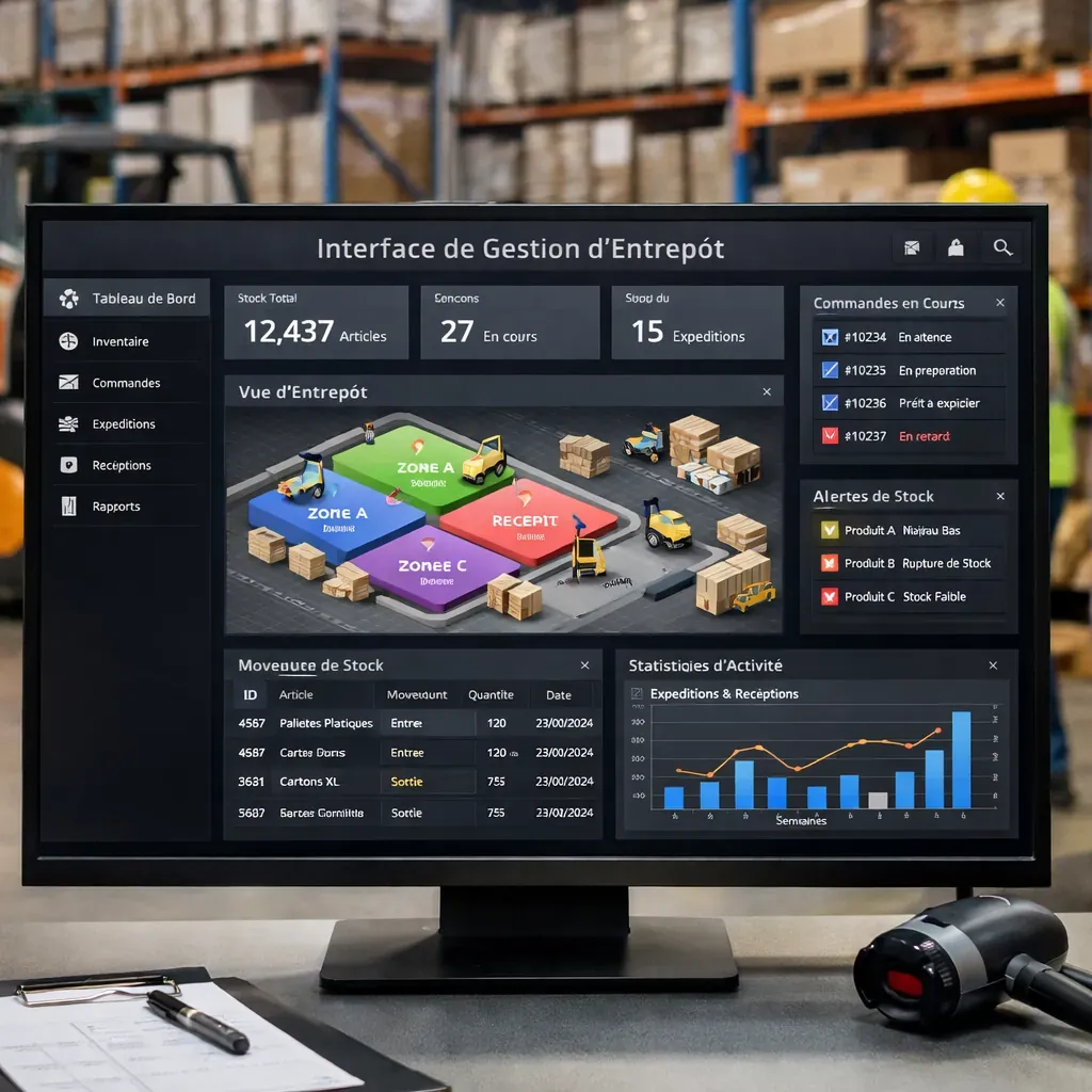 Logistics warehouse interior