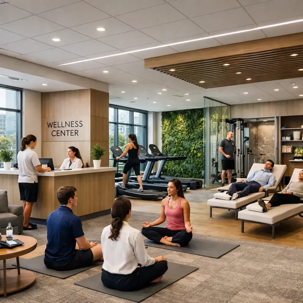 Modern corporate wellness facility