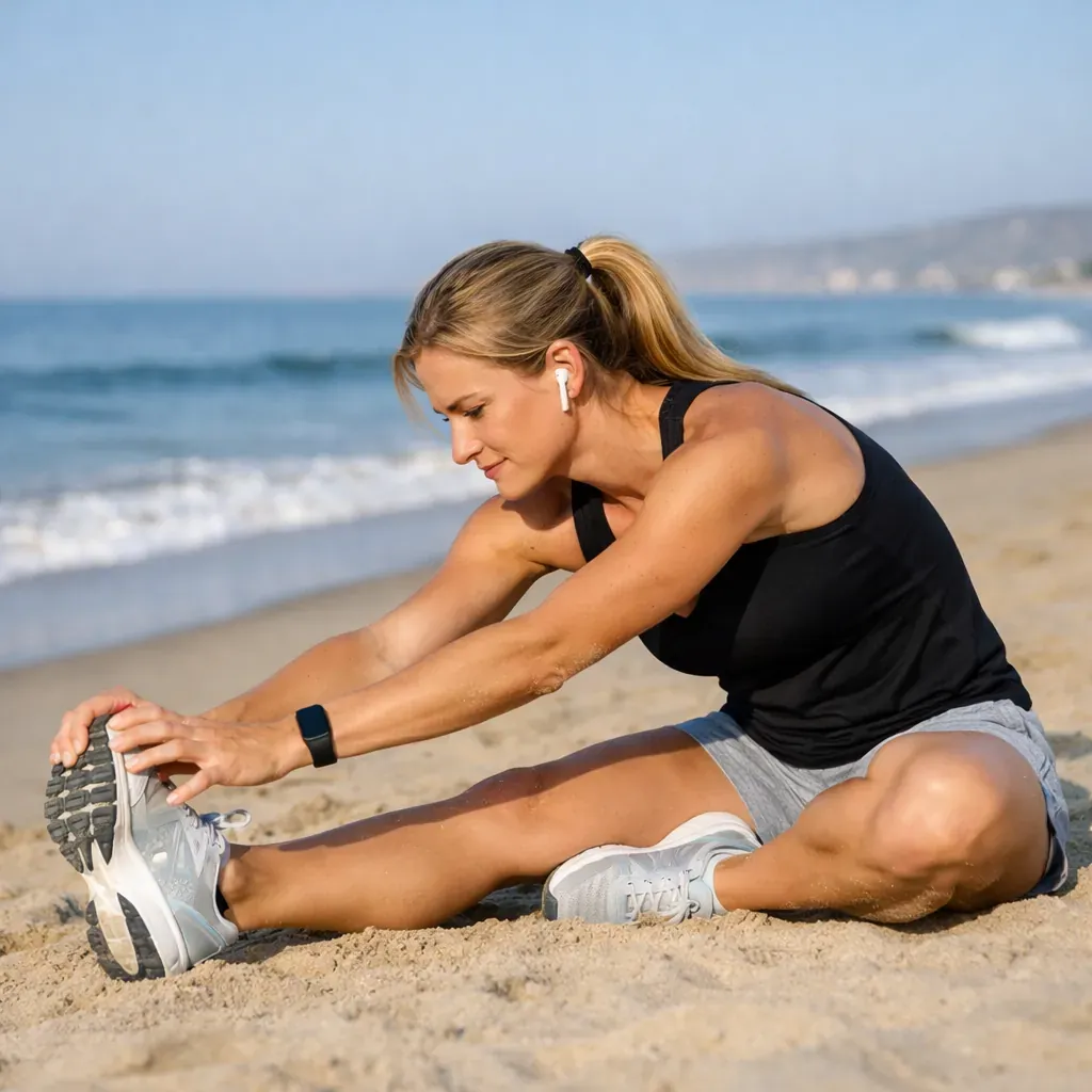 Athlete sprinting on track
