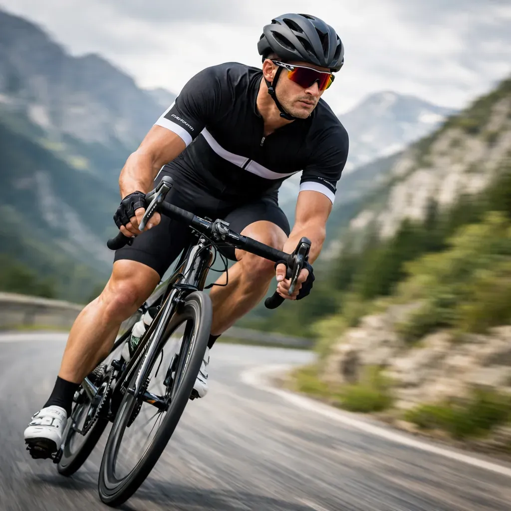 Cyclist in motion