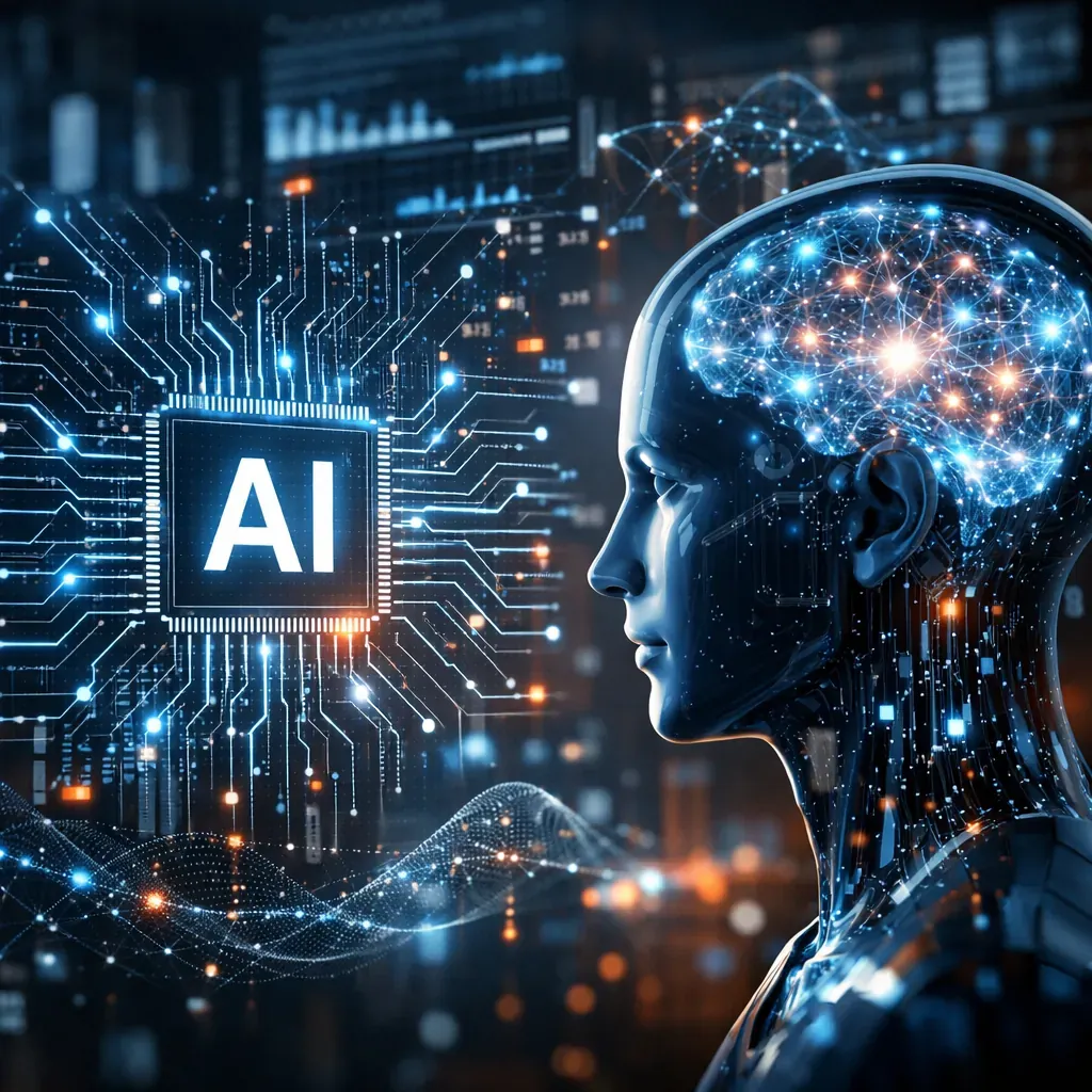 Artificial intelligence visualization concept