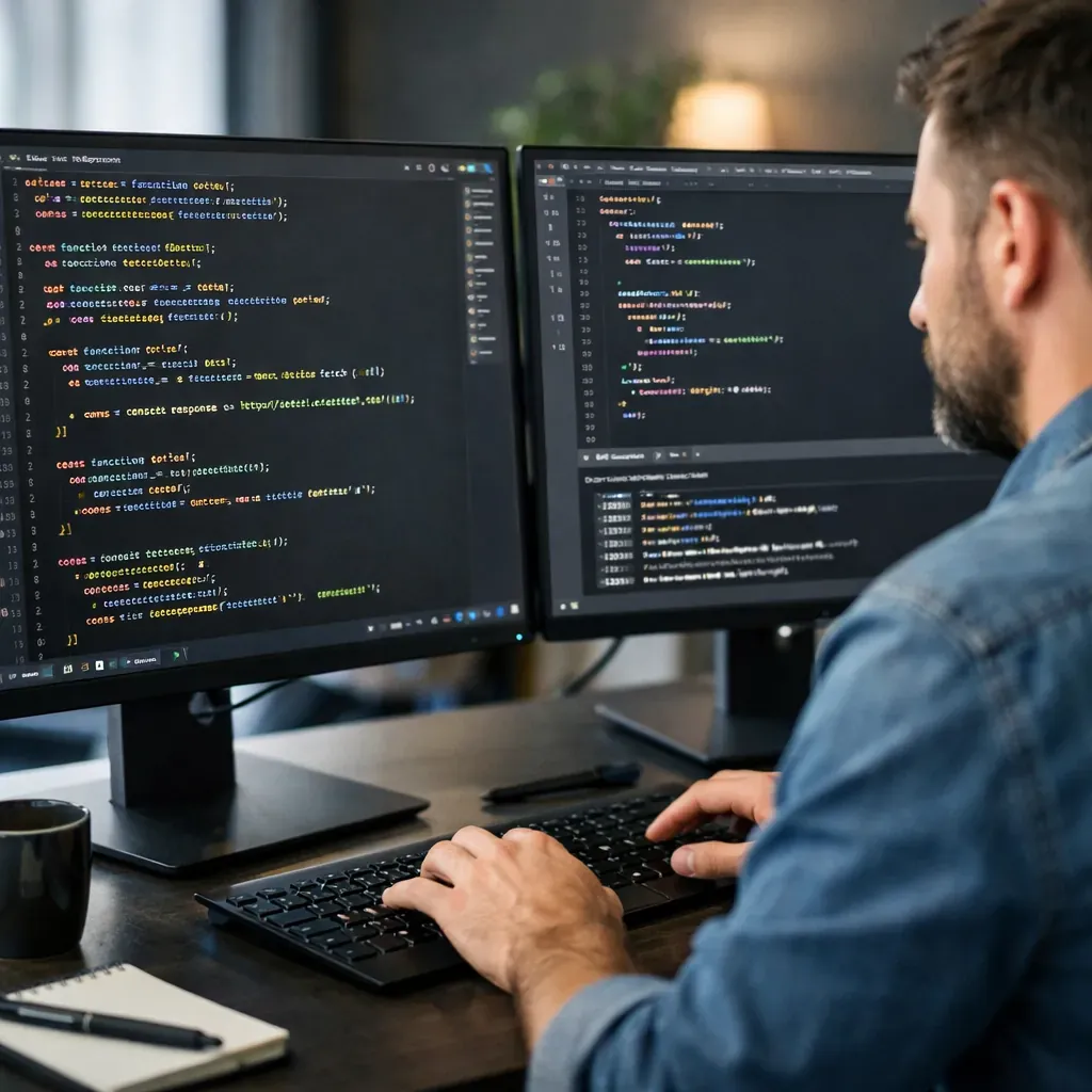 Code editor showing syntax highlighting